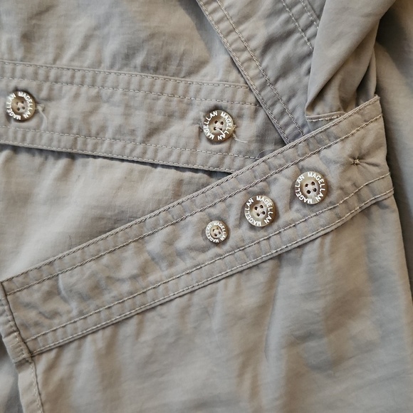 Magellan Sportswear Olive Green Button-Up Fishing Guide Shirt - Picture 6 of 8